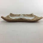 Japanese Ceramic Small Plate Kozara Vtg Square Shape Pottery Brown White PP611