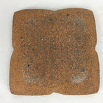 Japanese Ceramic Small Plate Kozara Vtg Square Shape Pottery Brown White PP612
