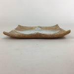 Japanese Ceramic Small Plate Kozara Vtg Square Shape Pottery Brown White PP612