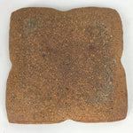 Japanese Ceramic Small Plate Kozara Vtg Square Shape Pottery Brown White PP613