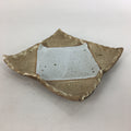 Japanese Ceramic Small Plate Kozara Vtg Square Shape Pottery Brown White PP615