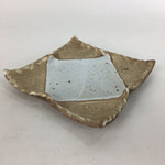 Japanese Ceramic Small Plate Kozara Vtg Square Shape Pottery Brown White PP615