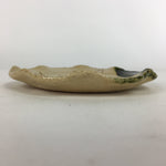 Japanese Ceramic Small Plate Oribe ware Kozara Vtg Round Pottery Bamboo PP622