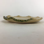Japanese Ceramic Small Plate Oribe ware Kozara Vtg Round Pottery Bamboo PP622