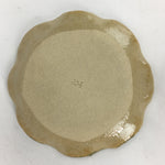 Japanese Ceramic Small Plate Oribe ware Kozara Vtg Round Pottery Bamboo PP623