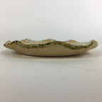 Japanese Ceramic Small Plate Oribe ware Kozara Vtg Round Pottery Bamboo PP623