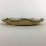 Japanese Ceramic Small Plate Oribe ware Kozara Vtg Round Pottery Bamboo PP623