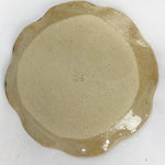 Japanese Ceramic Small Plate Oribe ware Kozara Vtg Round Pottery Bamboo PP624