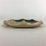 Japanese Ceramic Small Plate Oribe ware Kozara Vtg Round Pottery Bamboo PP624