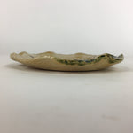 Japanese Ceramic Small Plate Oribe ware Kozara Vtg Round Pottery Bamboo PP624