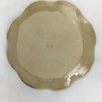 Japanese Ceramic Small Plate Oribe ware Kozara Vtg Round Pottery Bamboo PP625