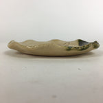 Japanese Ceramic Small Plate Oribe ware Kozara Vtg Round Pottery Bamboo PP626