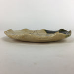 Japanese Ceramic Small Plate Oribe ware Kozara Vtg Round Pottery Bamboo PP631