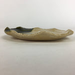 Japanese Ceramic Small Plate Oribe ware Kozara Vtg Round Pottery Bamboo PP631