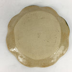 Japanese Ceramic Small Plate Oribe ware Kozara Vtg Round Pottery Bamboo PP632