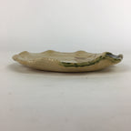 Japanese Ceramic Small Plate Oribe ware Kozara Vtg Round Pottery Bamboo PP632