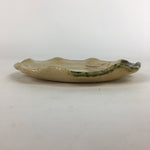 Japanese Ceramic Small Plate Oribe ware Kozara Vtg Round Pottery Bamboo PP632