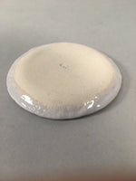 Japanese Ceramic Small Plate Shino Kozara Vtg Round Pottery White Gray PP448