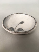 Japanese Ceramic Small Plate Shino Kozara Vtg Round Pottery White Gray PP449