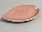 Japanese Ceramic Small Plate Vtg Petal Cherry Blossom Crackle Pink Glaze PP411