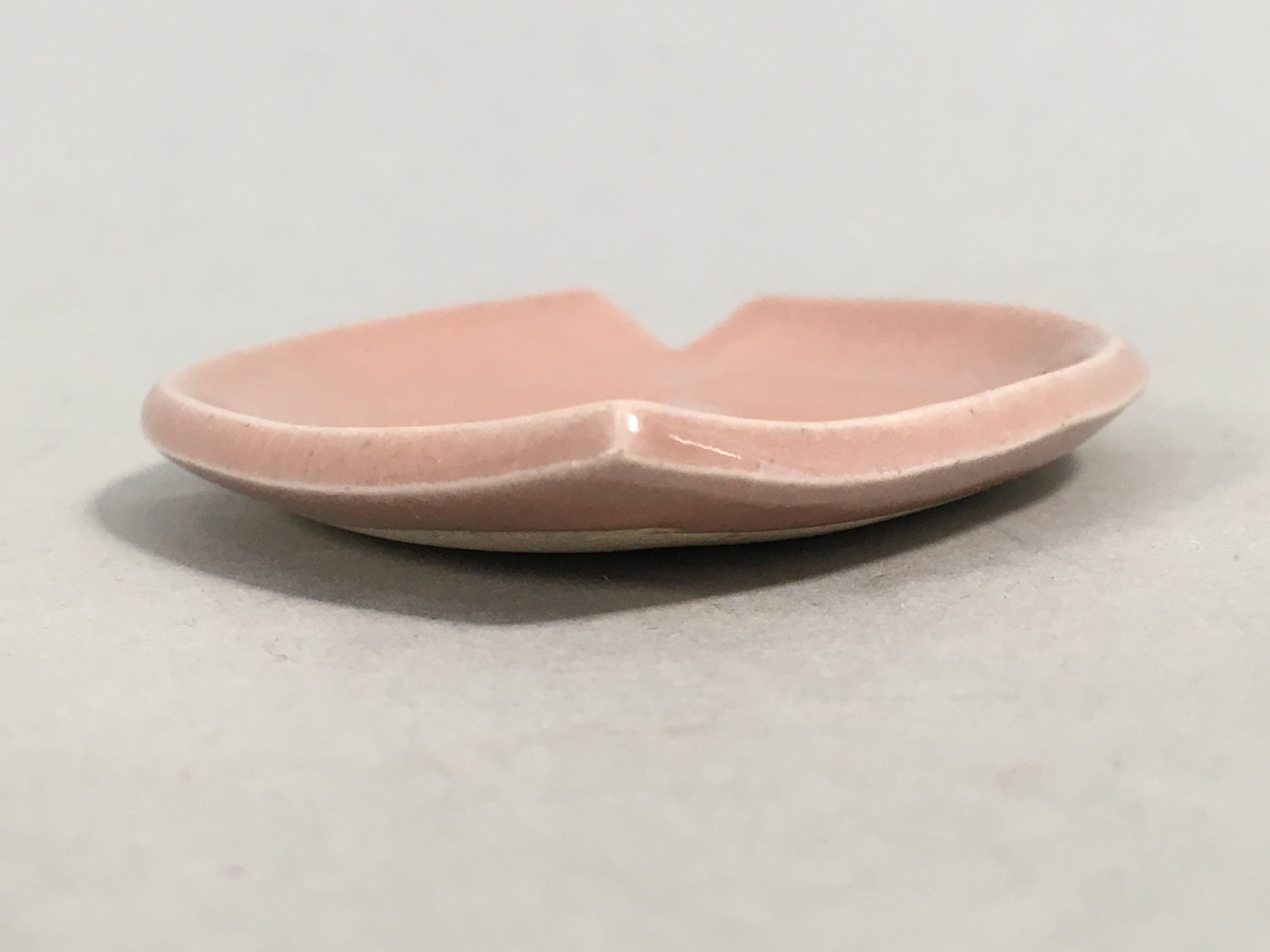 Japanese Ceramic Small Plate Vtg Petal Cherry Blossom Crackle Pink Glaze PP411