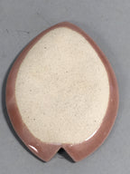 Japanese Ceramic Small Plate Vtg Petal Cherry Blossom Crackle Pink Glaze PP411