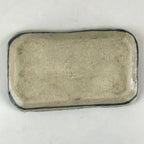 Japanese Ceramic Small Plate Vtg Pottery Yakimono Rectangle Brown Kozara PY267