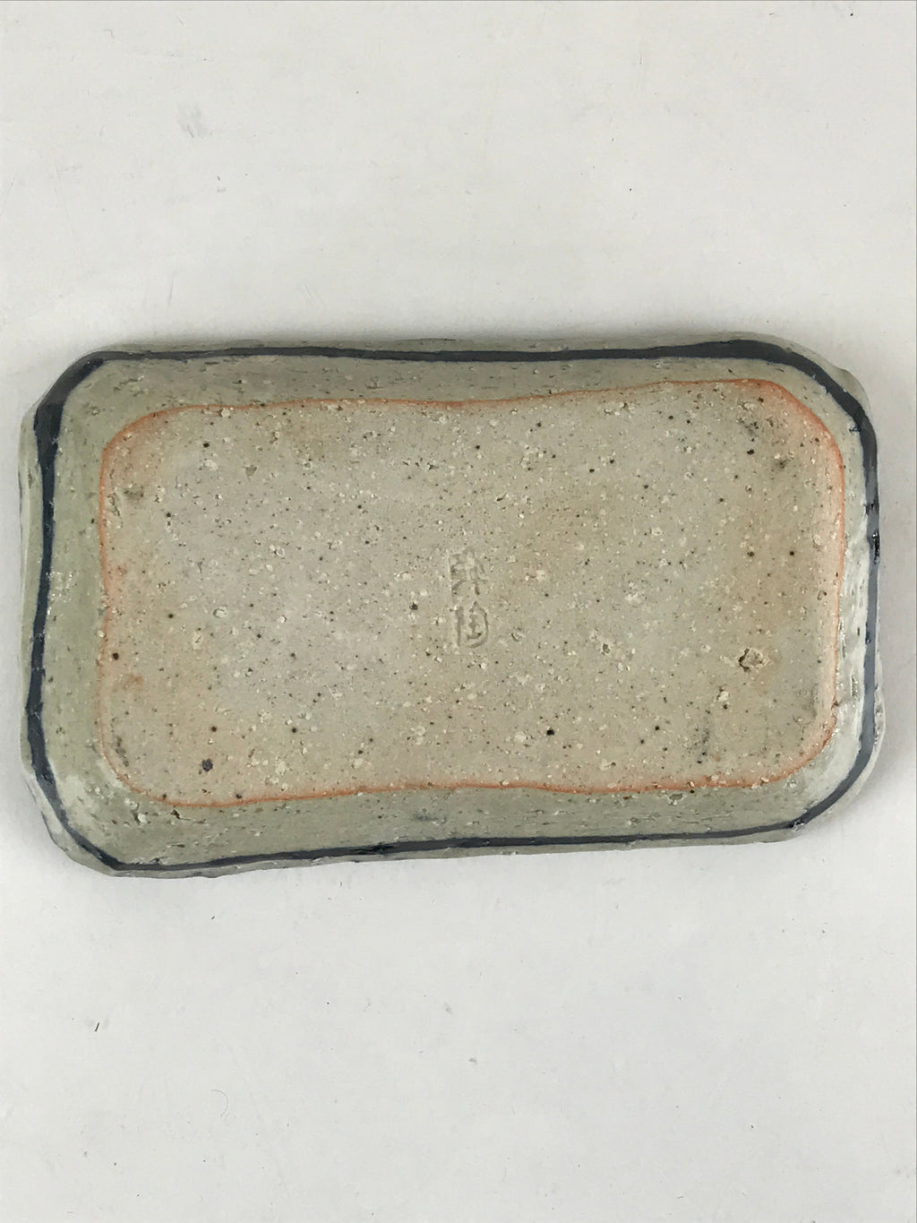 Japanese Ceramic Small Plate Vtg Pottery Yakimono Rectangle Brown Kozara PY268