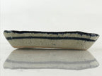 Japanese Ceramic Small Plate Vtg Pottery Yakimono Rectangle Brown Kozara PY268