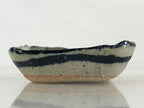 Japanese Ceramic Small Plate Vtg Pottery Yakimono Rectangle Brown Kozara PY268