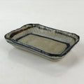 Japanese Ceramic Small Plate Vtg Pottery Yakimono Rectangle Brown Kozara PY268