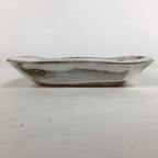 Japanese Ceramic Small Plate Vtg Rectangle Shape Pottery White Glaze Kozara PP64