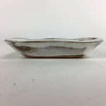 Japanese Ceramic Small Plate Vtg Rectangle Shape Pottery White Glaze Kozara PP64