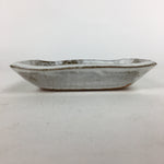 Japanese Ceramic Small Plate Vtg Rectangle Shape Pottery White Glaze Kozara PP64