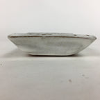 Japanese Ceramic Small Plate Vtg Rectangle Shape Pottery White Glaze Kozara PP64