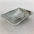 Japanese Ceramic Small Plate Vtg Rectangle Shape Pottery White Glaze Kozara PP64