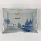 Japanese Ceramic Small Plate Vtg Rectangle Shape Pottery Yakimono Kozara PY265