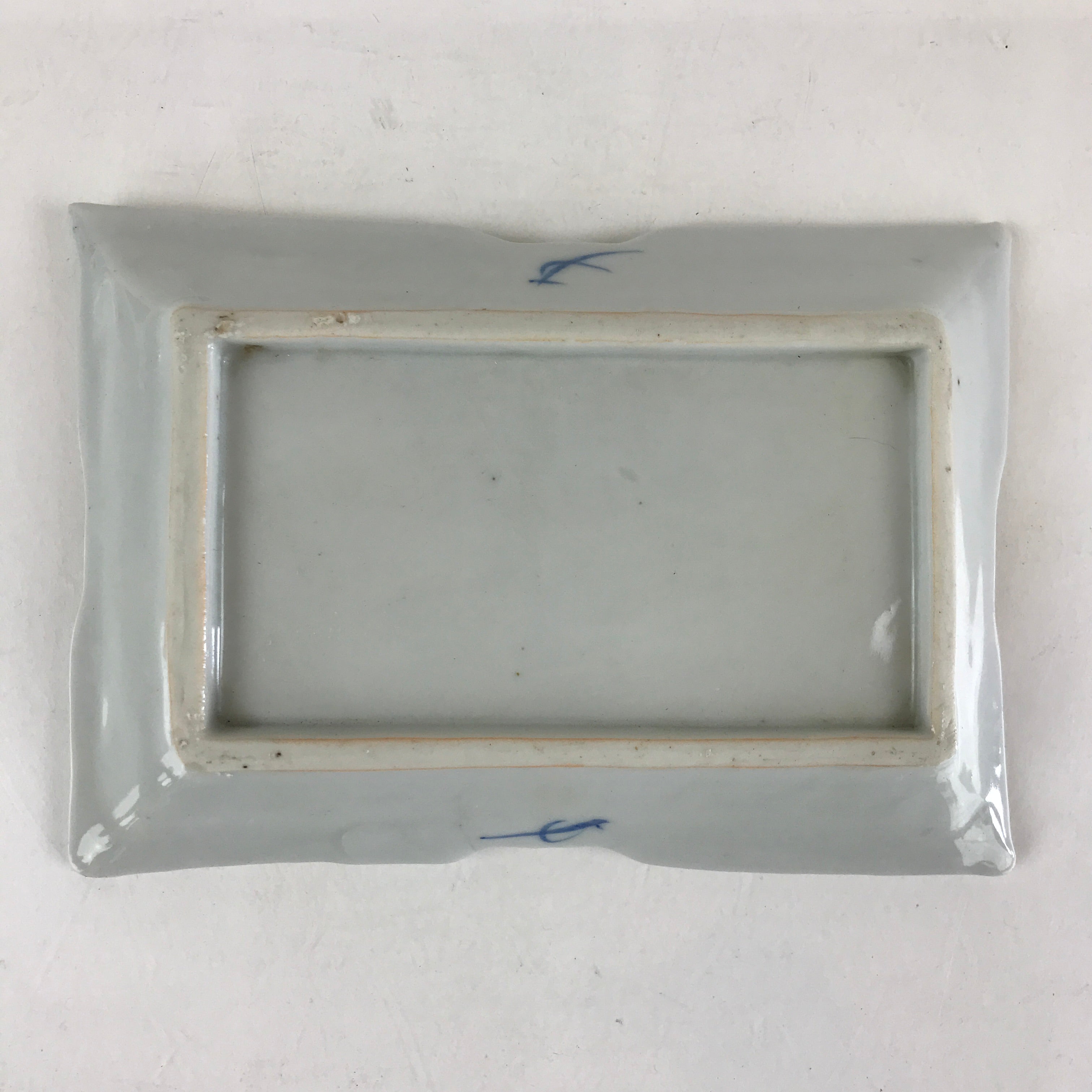 Japanese Ceramic Small Plate Vtg Rectangle Shape Pottery Yakimono Kozara PY265