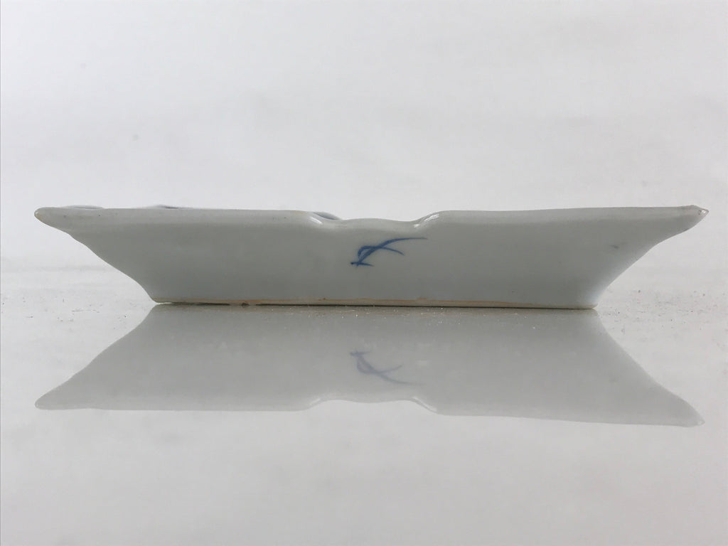 Japanese Ceramic Small Plate Vtg Rectangle Shape Pottery Yakimono Kozara PY265