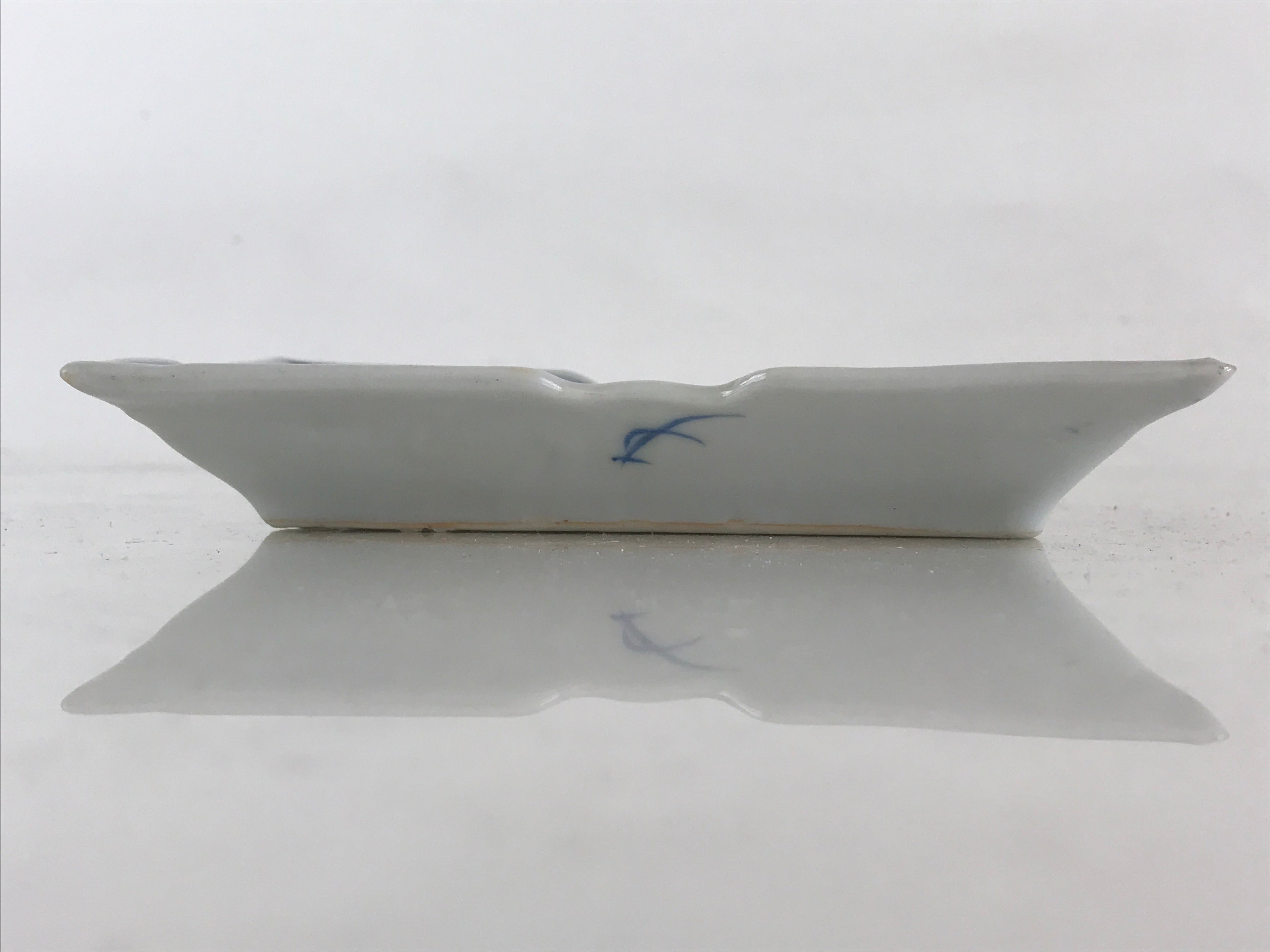 Japanese Ceramic Small Plate Vtg Rectangle Shape Pottery Yakimono Kozara PY265