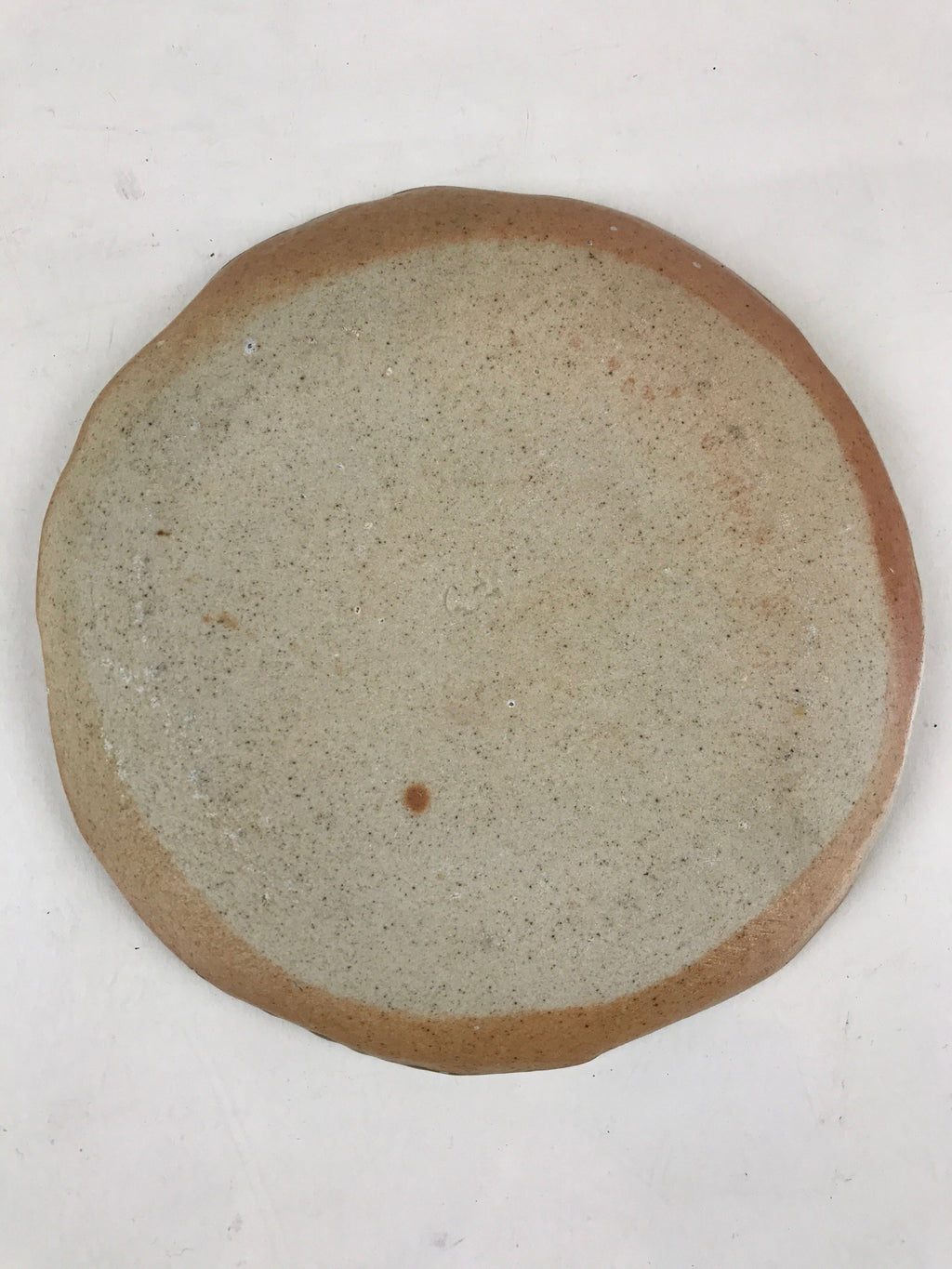 Japanese Ceramic Small Plate Vtg Round Pottery Yakimono Green Glaze Kozara PY259
