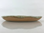 Japanese Ceramic Small Plate Vtg Round Pottery Yakimono Green Glaze Kozara PY259