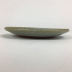 Japanese Ceramic Small Plate Vtg Round Pottery Yakimono Leaf Gray Kozara PP796