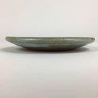 Japanese Ceramic Small Plate Vtg Round Pottery Yakimono Leaf Gray Kozara PP796