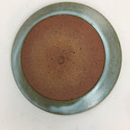 Japanese Ceramic Small Plate Vtg Round Pottery Yakimono Leaf Gray Kozara PP796