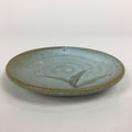 Japanese Ceramic Small Plate Vtg Round Pottery Yakimono Leaf Gray Kozara PP796