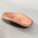 Japanese Ceramic Small Plate Vtg Round Unglazed Brown Rough Texture PP404