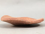 Japanese Ceramic Small Plate Vtg Round Unglazed Brown Rough Texture PP404