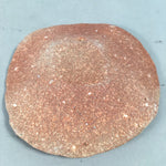 Japanese Ceramic Small Plate Vtg Round Unglazed Brown Rough Texture PP404