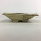 Japanese Ceramic Small Plate Vtg Square Shape Pottery Brown Yellow Kozara PP729